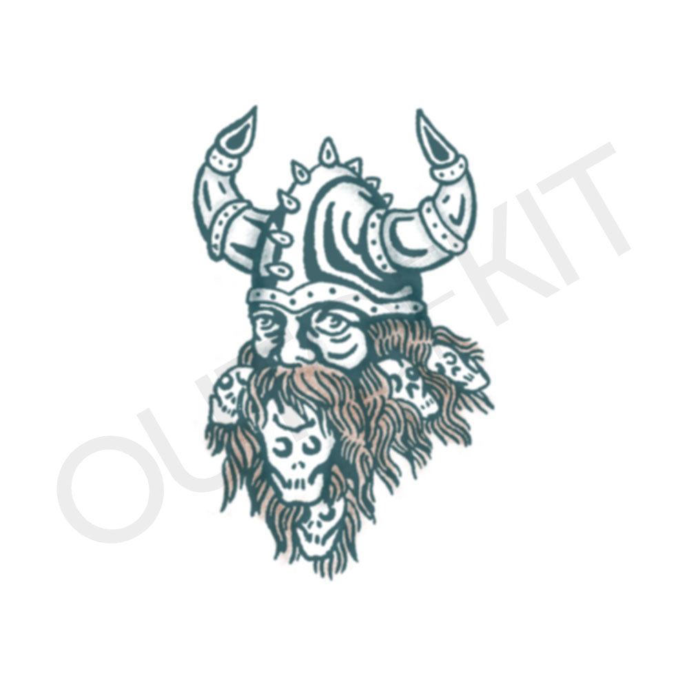 traditional viking skull tattoo
