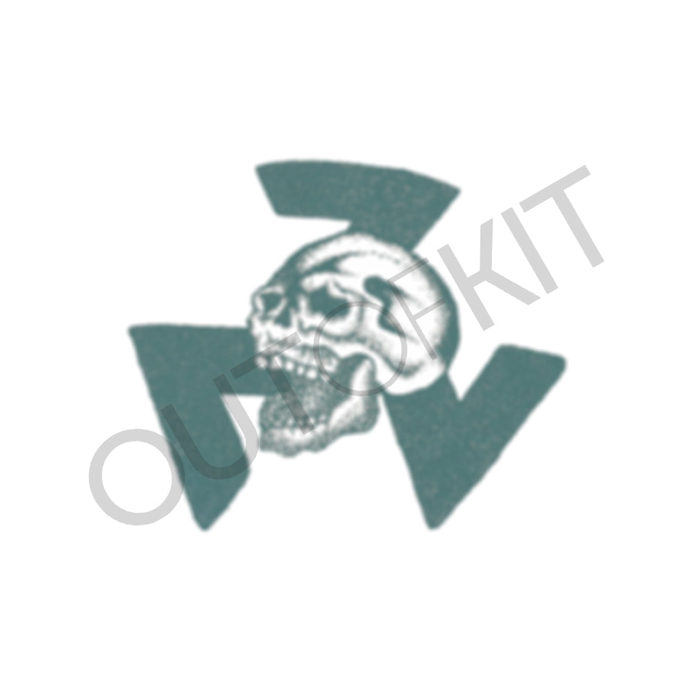 Pronged Skull Tattoo