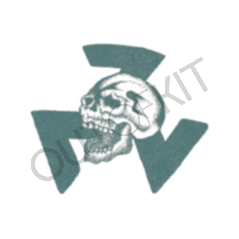 Pronged Skull Tattoo