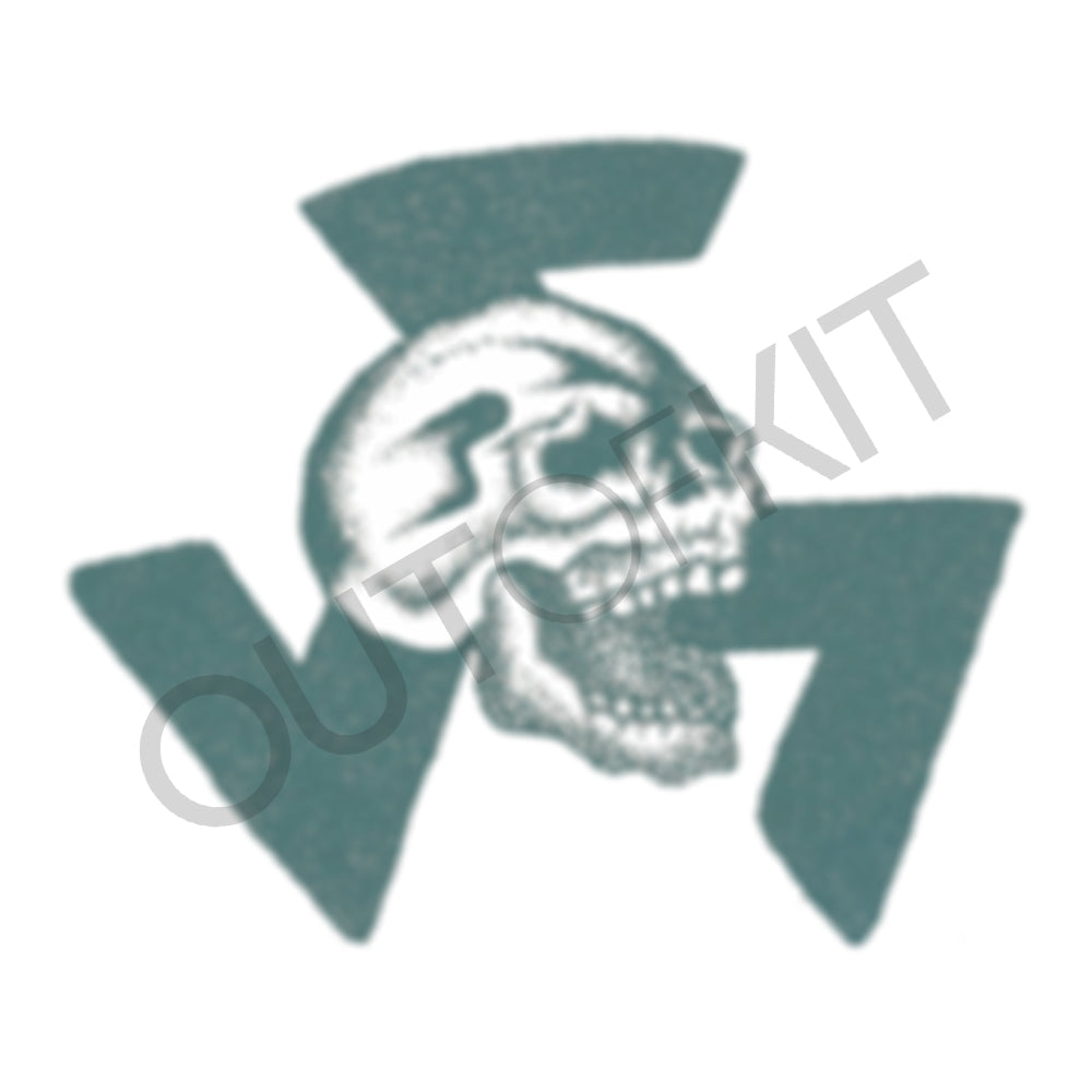 Pronged Skull Tattoo