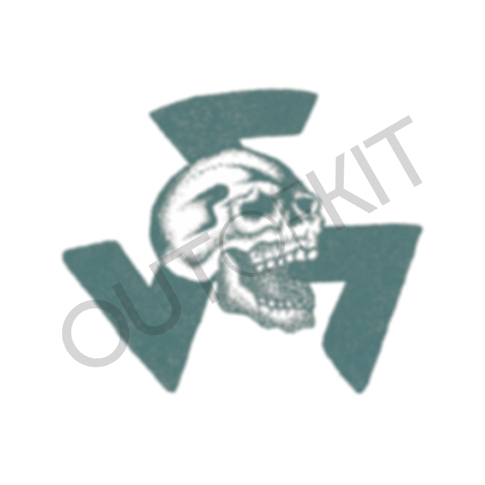 Pronged Skull Tattoo
