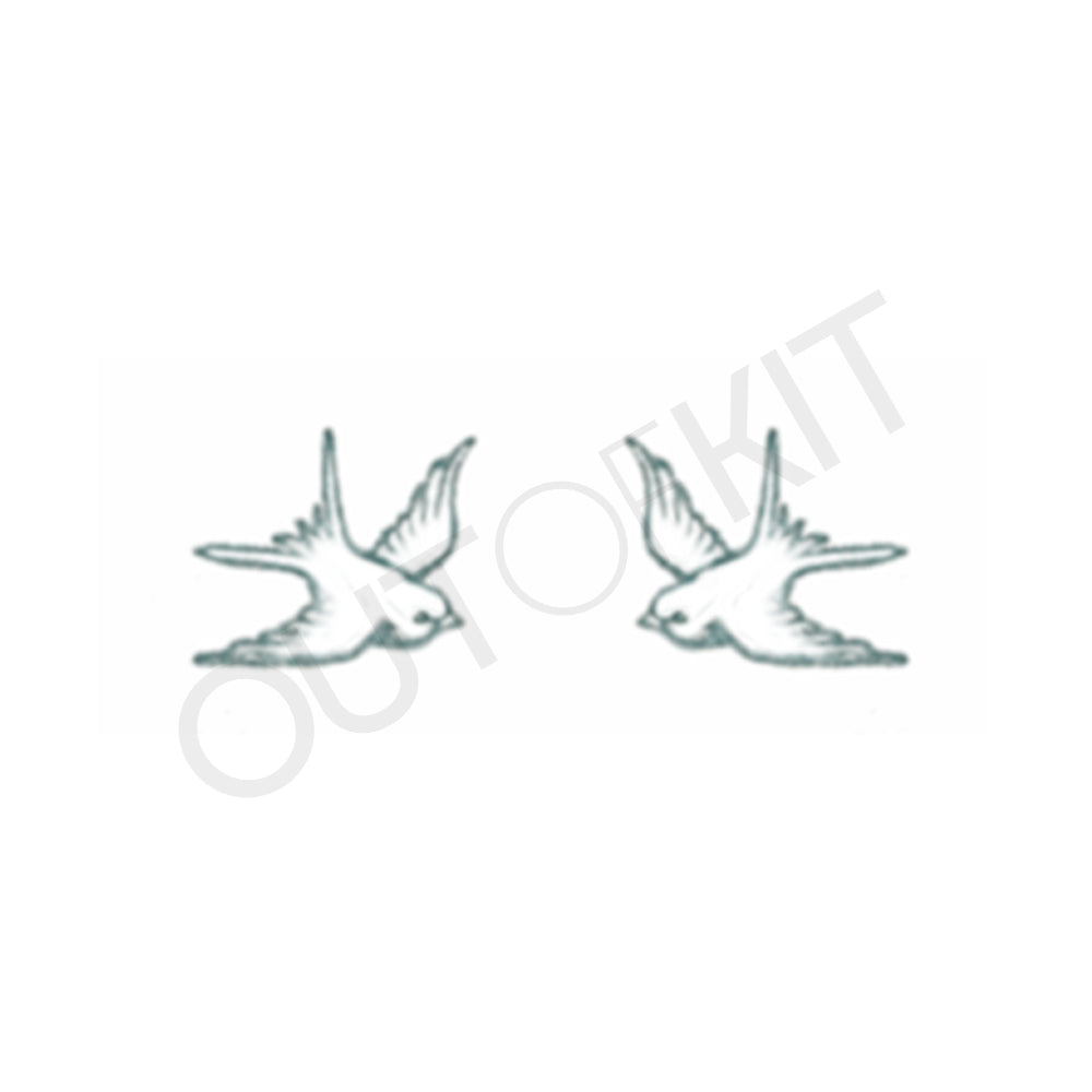 Pair of Swallows Tattoo