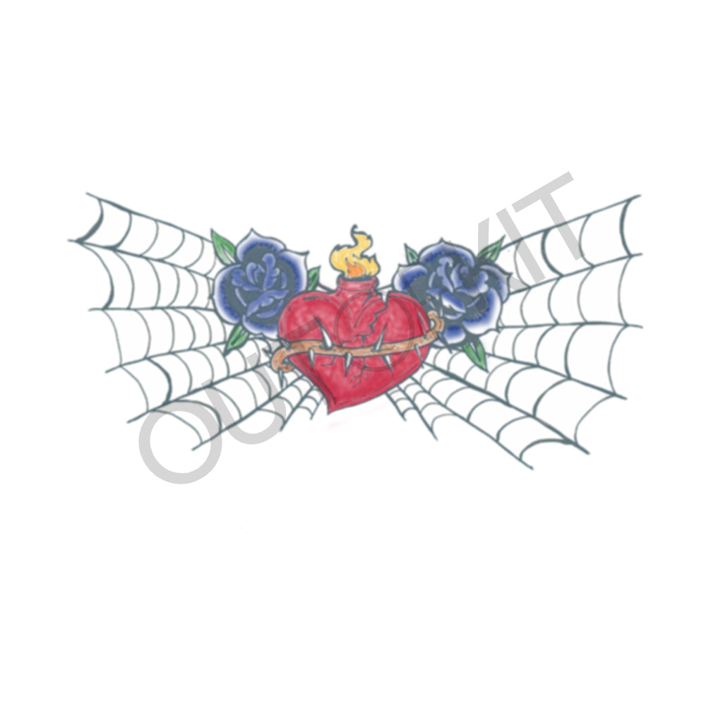 Web Heart Tattoo