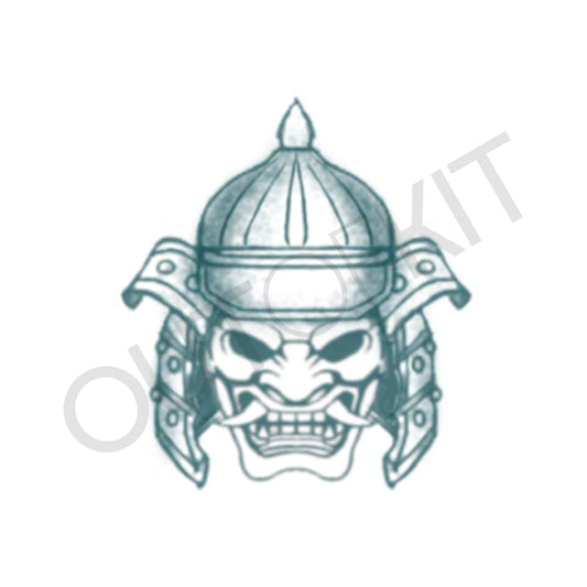 Hannya Mask and Helmet Tattoo