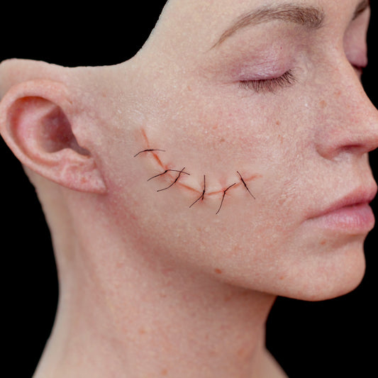 Curve Sutured Wound (Large)