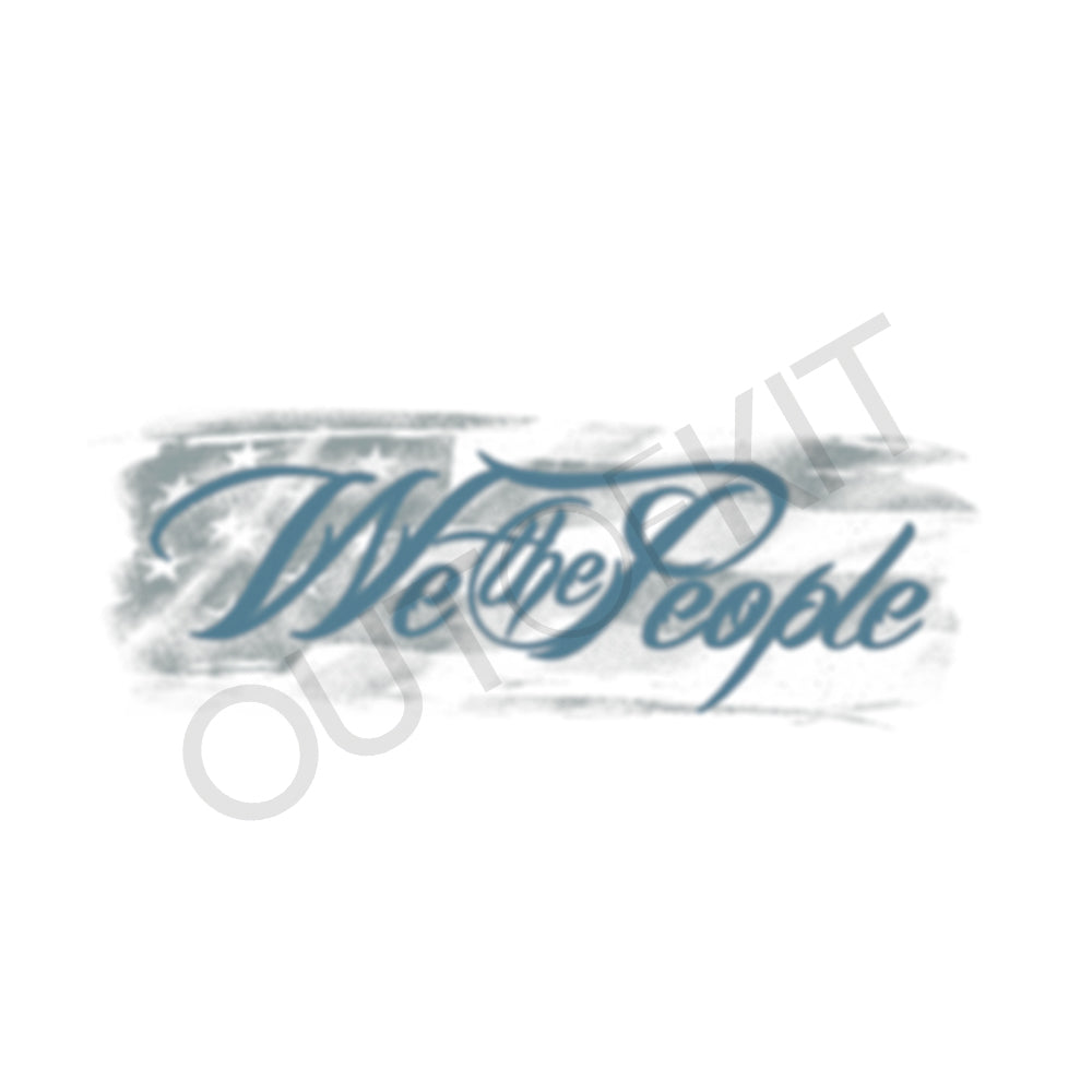 We The People Shaded Tattoo