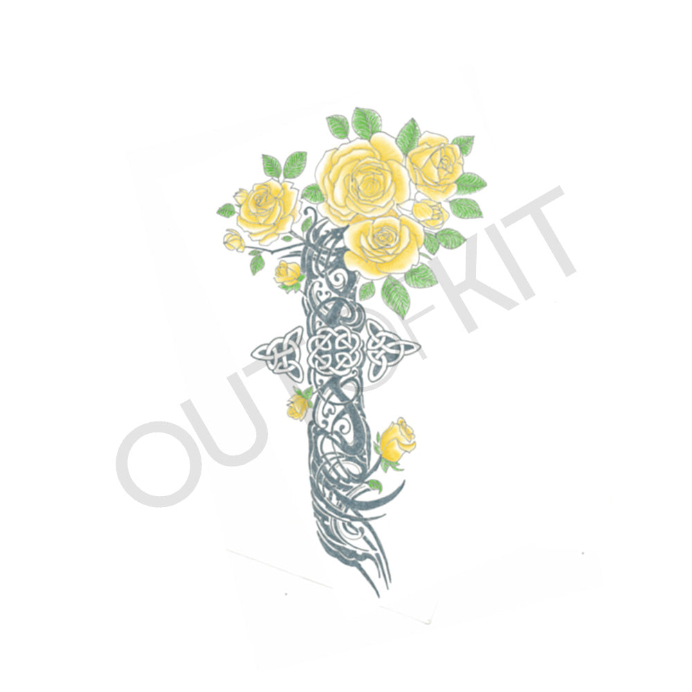 Celtic Yellow Flowers Tattoo