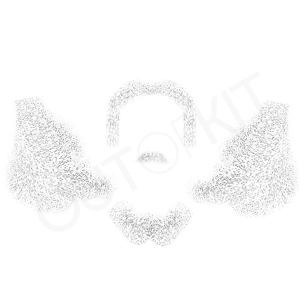 Full male beard stubble