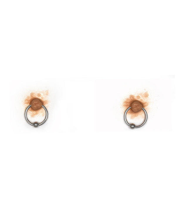 Male Nipples with Jewelry