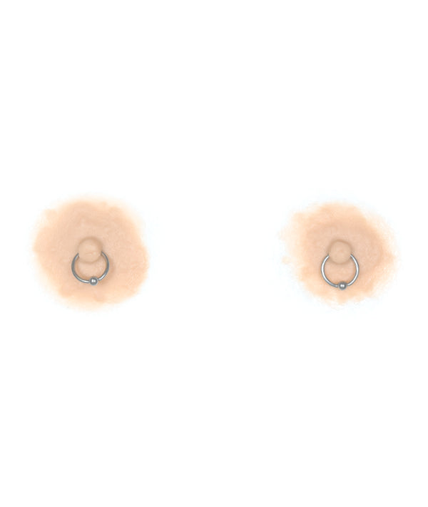 Female Nipples with Jewelry