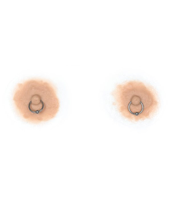 Female Nipples with Jewelry
