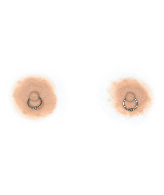 Female Nipples with Jewelry