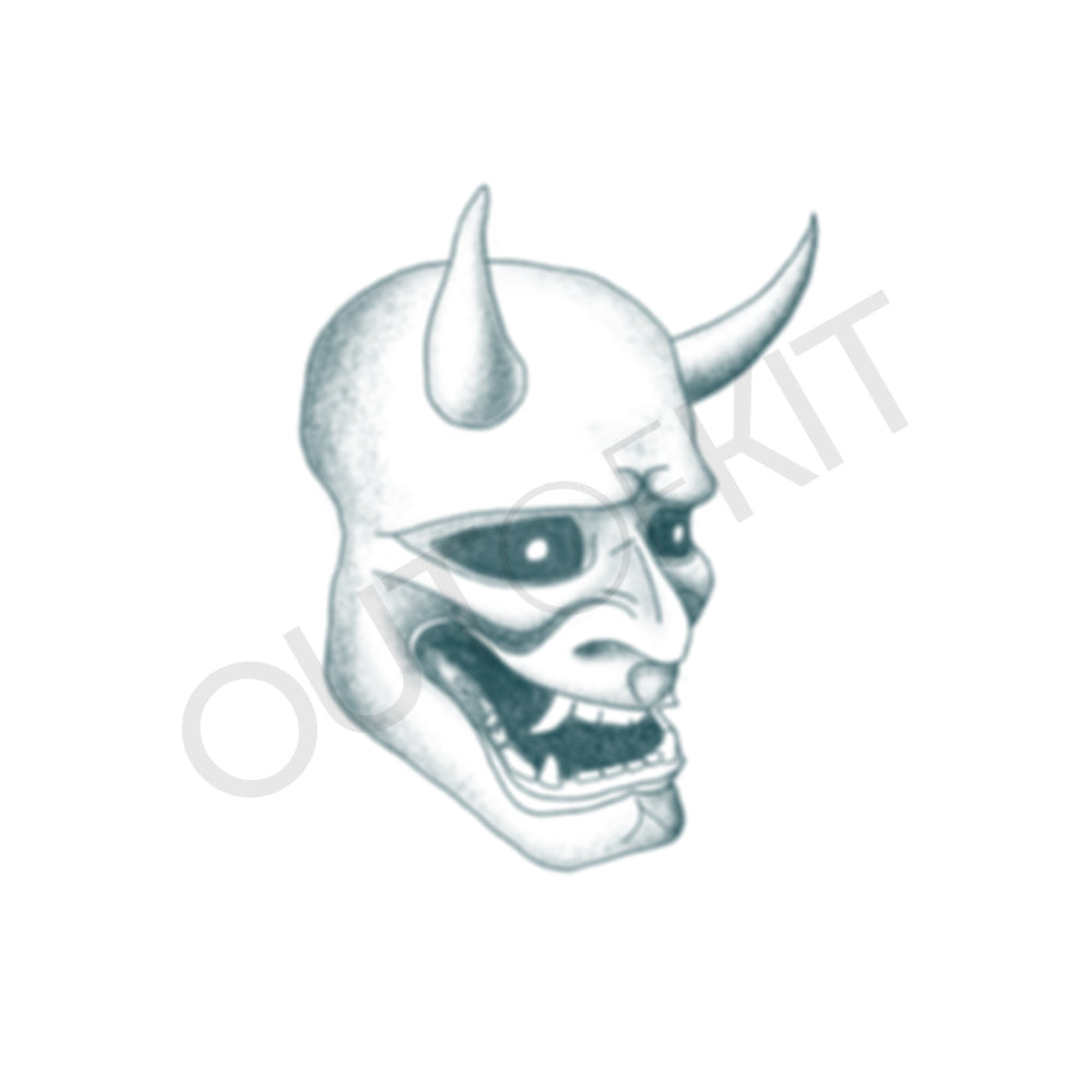 Profile Hannya Mask Tattoo