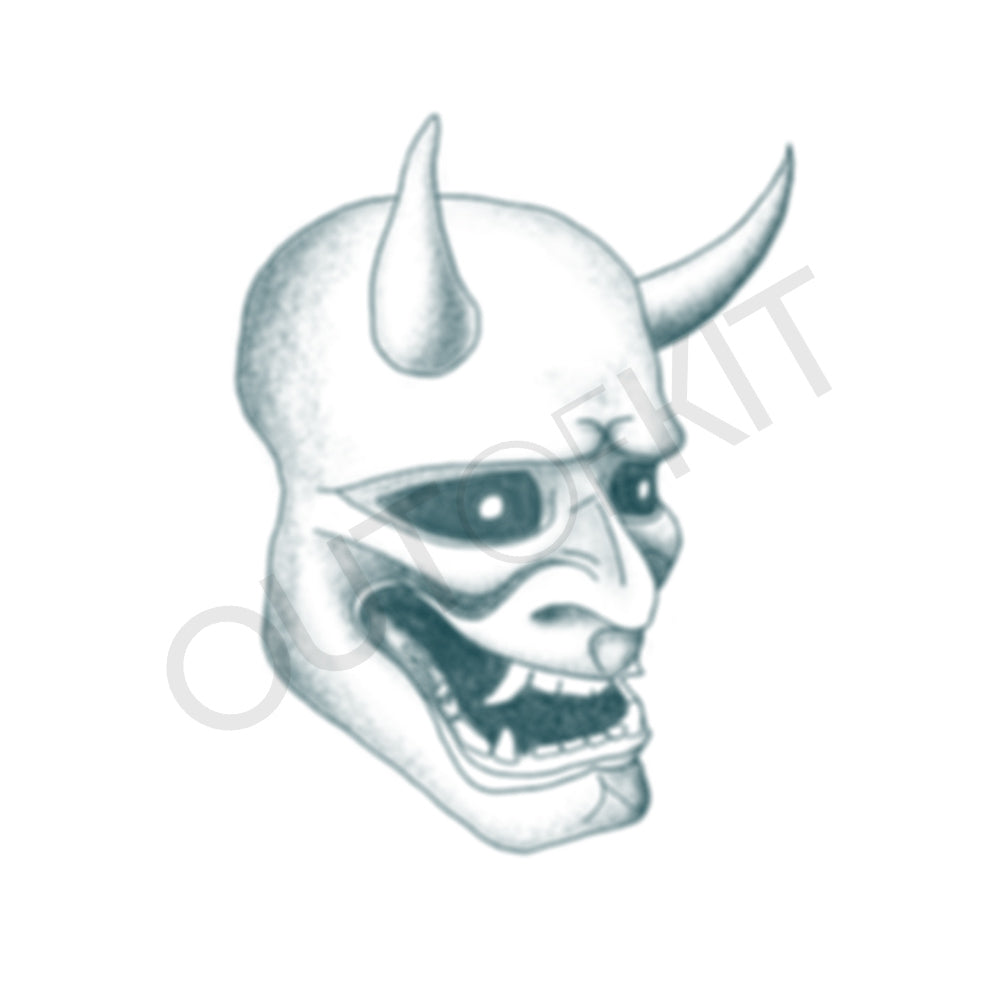 Profile Hannya Mask Tattoo