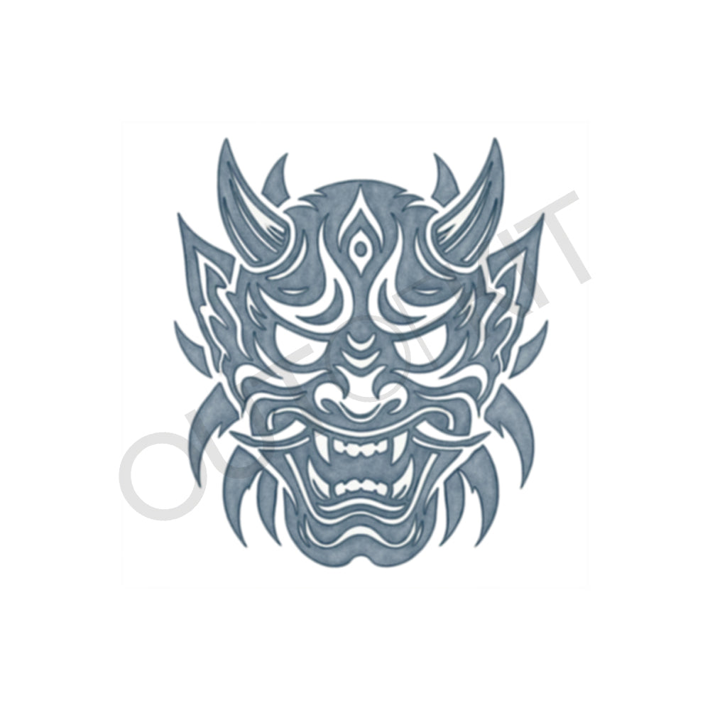 Tribal Hannya Mask Tattoo