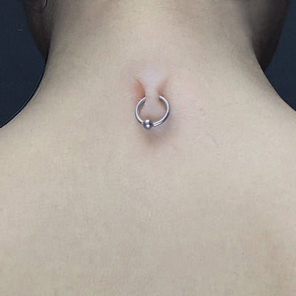 Pierced skin with jewelry