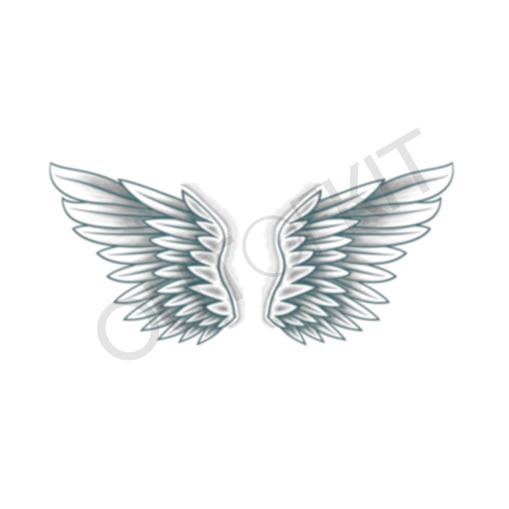 Angel Wings Tattoo Sticker Afraid Friction Waterproof - Temu