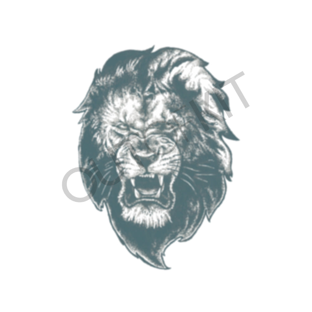 traditional roaring lion tattoo