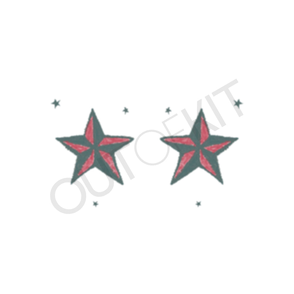 Shooting Star Temporary Tattoo / Star Tattoo / Sun Tattoo / Star Outline  Tattoo - Etsy