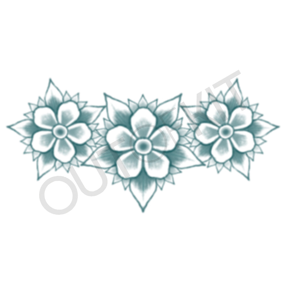 Black aster tattoo simple flower drawing Vector Image