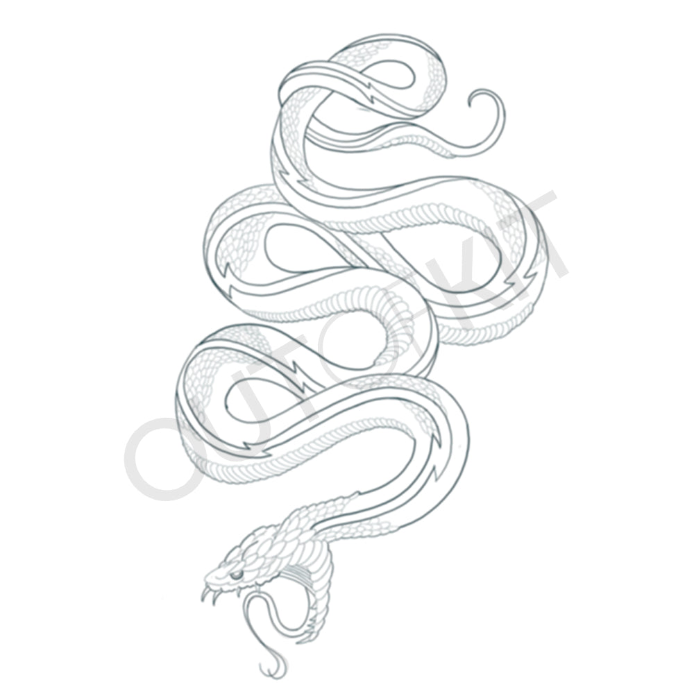 Dragon Headed Long Snake Tattoo Design | AI Image | PoweredTemplate |  122782 | PoweredTemplate.com