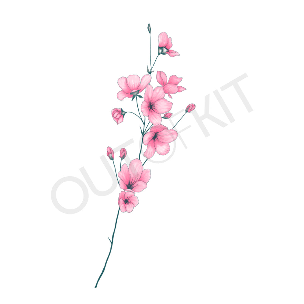 japan cherry blossoms tattoos drawing