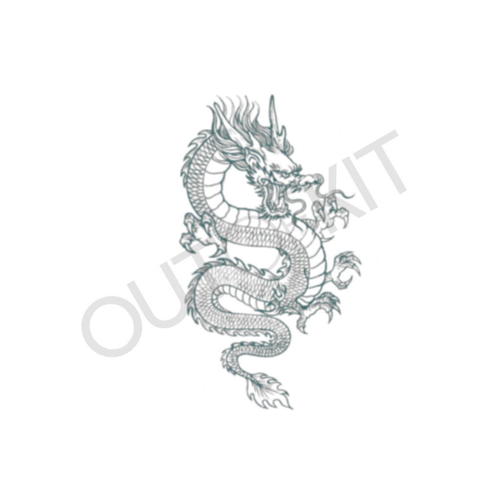 dragon tattoo design for print and cutting sticker 26316674 Vector Art at  Vecteezy